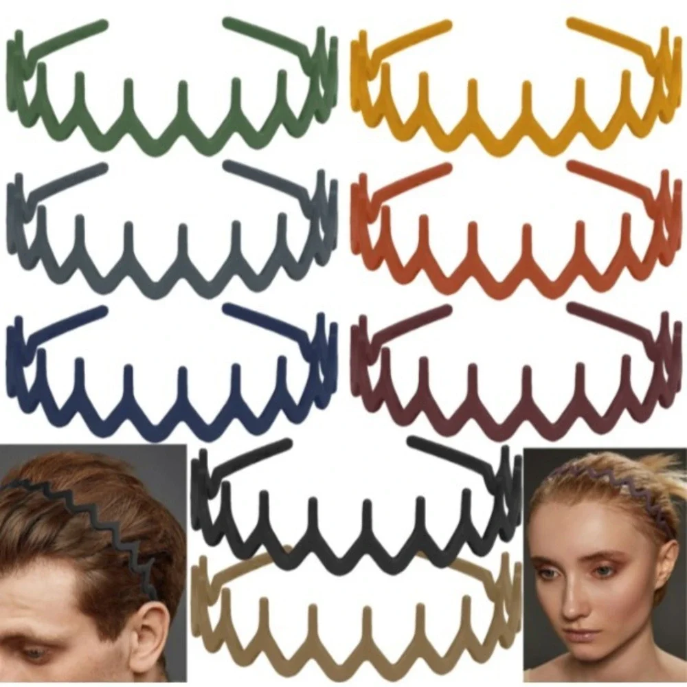 LAPOHI Non Slip Fashion Effortless Plastic Headbands Hair Accessories Bands 8Pcs